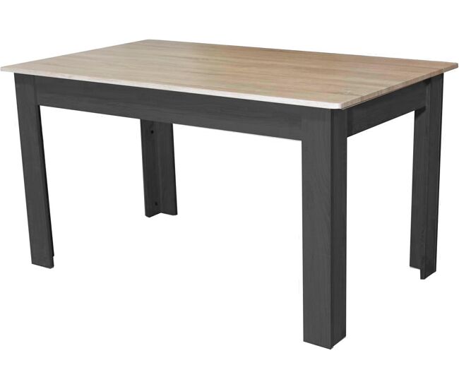 Dupi mesa comedor aitana con estructura y tapa superior de madera (taupe/negro, 140x80)