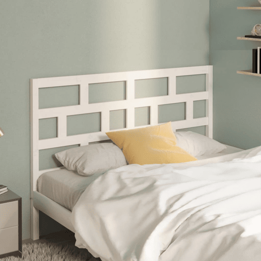 vidaXL Cabeceira de cama 146x4x100 cm pinho maciço branco vidaXL Cabeceira de cama 146x4x100 cm pinho maciço branco