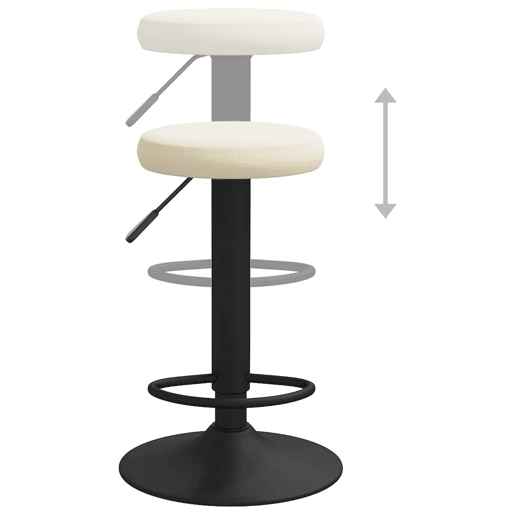 vidaXL Bancos de bar 2 pcs veludo creme vidaXL Bancos de bar 2 pcs veludo creme