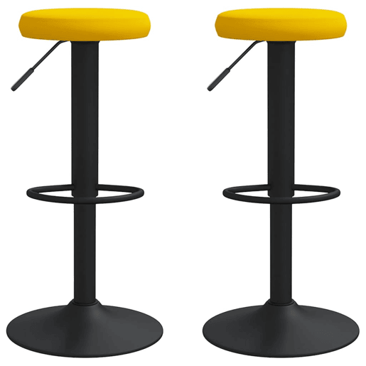 vidaXL Bancos de bar 2 pcs veludo amarelo mostarda