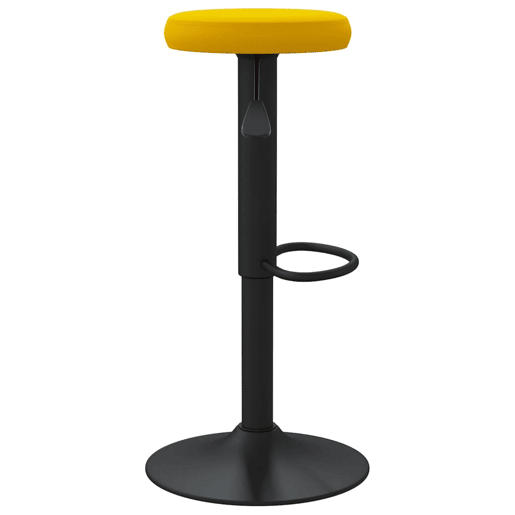 vidaXL Bancos de bar 2 pcs veludo amarelo mostarda