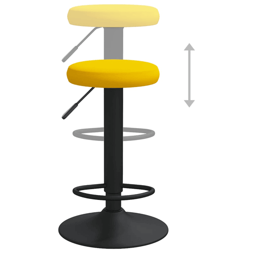 vidaXL Bancos de bar 2 pcs veludo amarelo mostarda