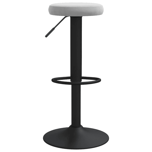 vidaXL Bancos de bar 2 pcs veludo cinzento-claro