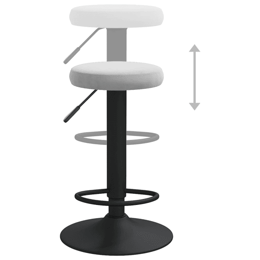 vidaXL Bancos de bar 2 pcs veludo cinzento-claro