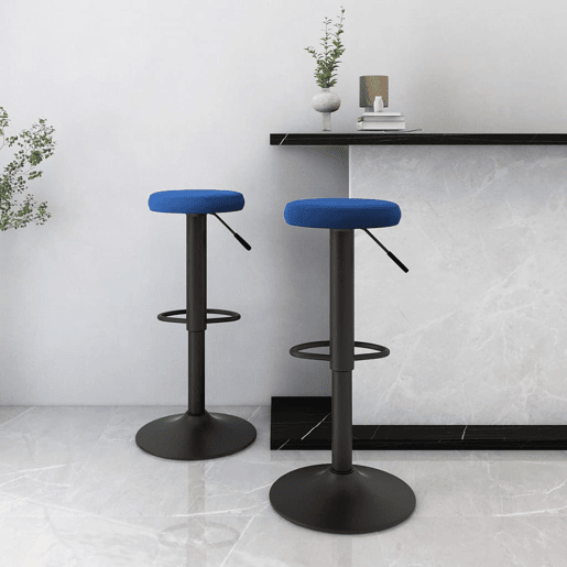 vidaXL Bancos de bar 2 pcs veludo azul vidaXL Bancos de bar 2 pcs veludo azul
