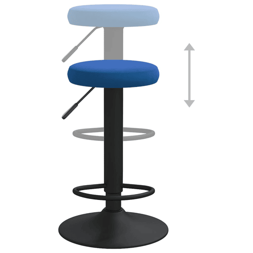 vidaXL Bancos de bar 2 pcs veludo azul vidaXL Bancos de bar 2 pcs veludo azul