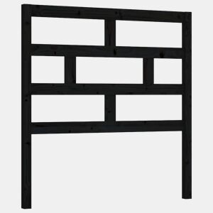 vidaXL Cabeceira de cama 106x4x100 cm pinho maciço preto
