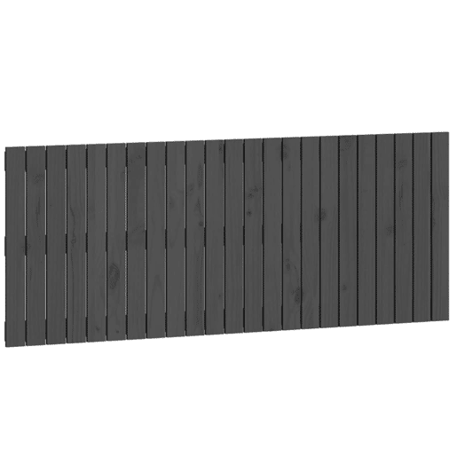 vidaXL Cabeceira de parede 147x3x60 cm madeira de pinho maciça cinza
