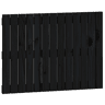 vidaXL Cabeceira de parede 82,5x3x60 cm madeira de pinho maciça preto