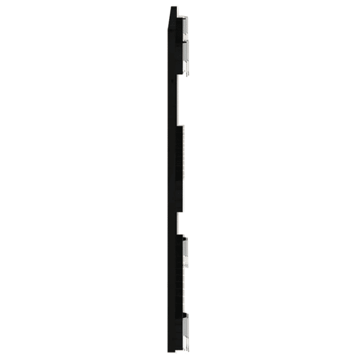 vidaXL Cabeceira de parede 82,5x3x60 cm madeira de pinho maciça preto