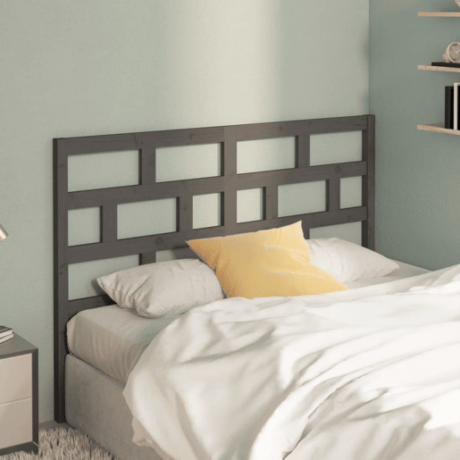 vidaXL Cabeceira de cama 146x4x100 cm pinho maciço cinzento vidaXL Cabeceira de cama 146x4x100 cm pinho maciço cinzento