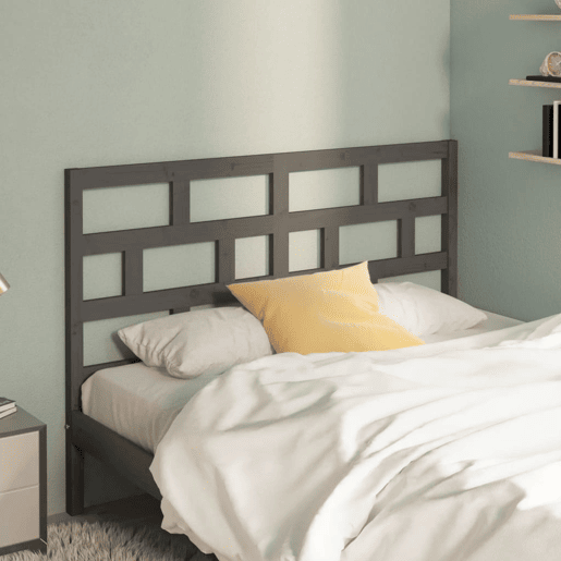 vidaXL Cabeceira de cama 146x4x100 cm pinho maciço cinzento vidaXL Cabeceira de cama 146x4x100 cm pinho maciço cinzento