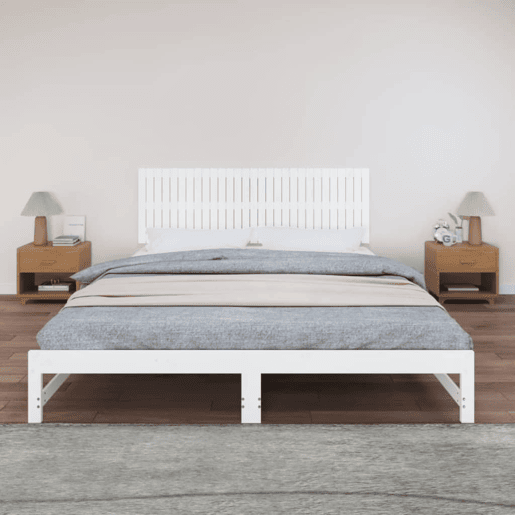 vidaXL Cabeceira de parede 185x3x60 cm madeira de pinho maciça branco vidaXL Cabeceira de parede 185x3x60 cm madeira de pinho maciça branco