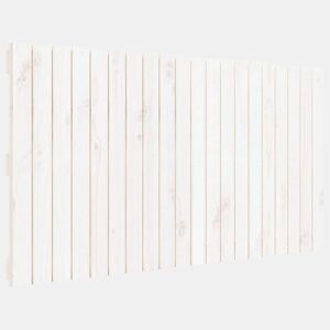 vidaXL Cabeceira de parede 127,5x3x60 cm pinho maciço branco