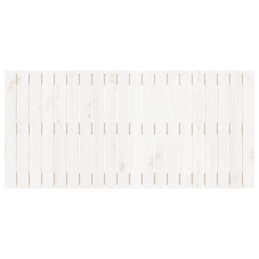 vidaXL Cabeceira de parede 127,5x3x60 cm pinho maciço branco