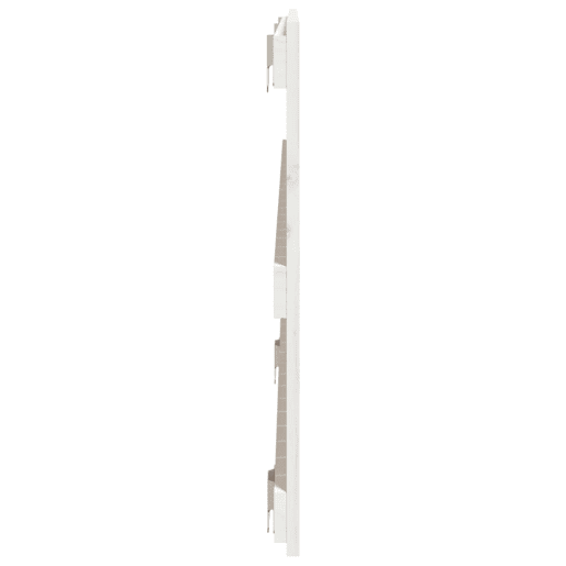vidaXL Cabeceira de parede 127,5x3x60 cm pinho maciço branco