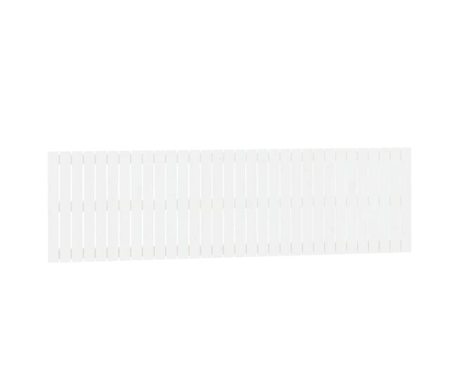 Vidaxl cabecero de cama pared madera maciza pino blanco 204x3x60 cm