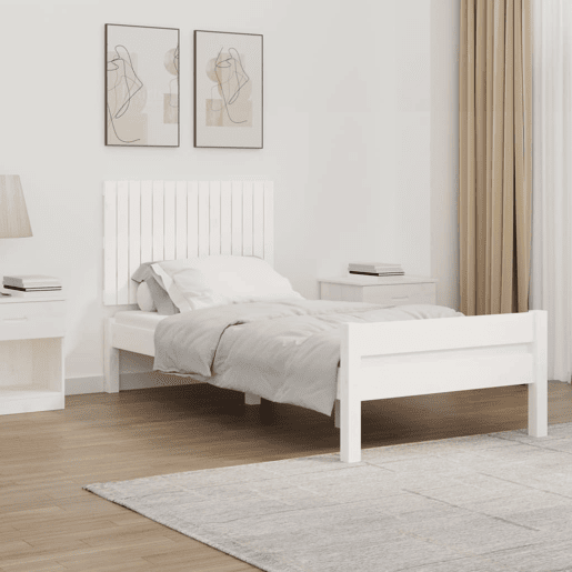 vidaXL Cabeceira de parede 95,5x3x60 cm madeira de pinho maciça branco vidaXL Cabeceira de parede 95,5x3x60 cm madeira de pinho maciça branco