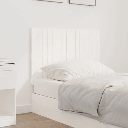 vidaXL Cabeceira de parede 95,5x3x60 cm madeira de pinho maciça branco vidaXL Cabeceira de parede 95,5x3x60 cm madeira de pinho maciça branco