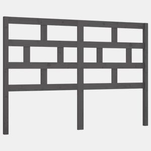 vidaXL Cabeceira de cama 166x4x100 cm pinho maciço cinzento