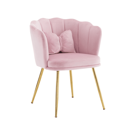 Conjunto de 4 candeirâoes de veludo,rosa