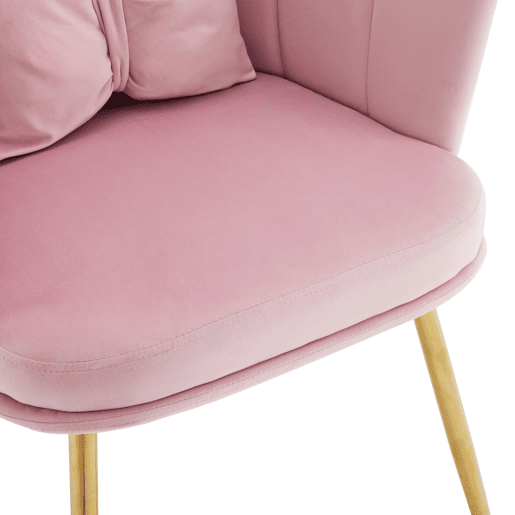 Conjunto de 4 candeirâoes de veludo,rosa