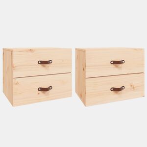 vidaXL Mesas de cabeceira de parede 2 pcs 50x36x40 cm
