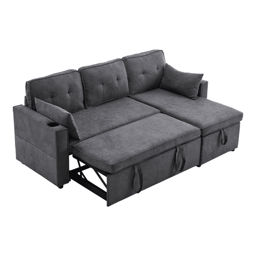Sofá Cama reversível conversível 3 lugares,cinza Sofá Cama reversível conversível 3 lugares,cinza