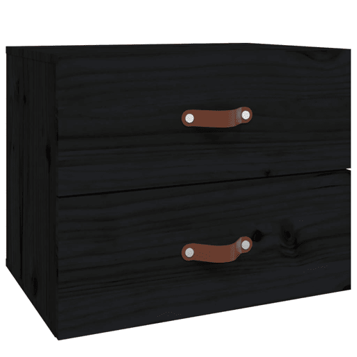 vidaXL Mesa de cabeceira de parede 50x36x40 cm preto vidaXL Mesa de cabeceira de parede 50x36x40 cm preto