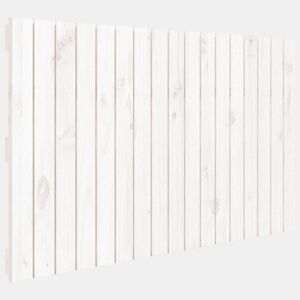 vidaXL Cabeceira de parede 108x3x60 cm madeira de pinho maciça branco