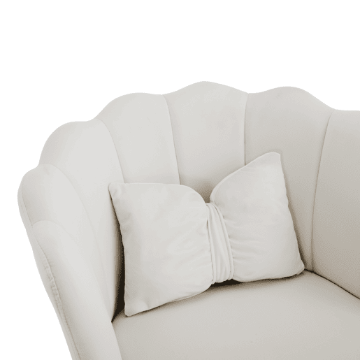 Conjunto de 2 candeirâoes de veludo,branco