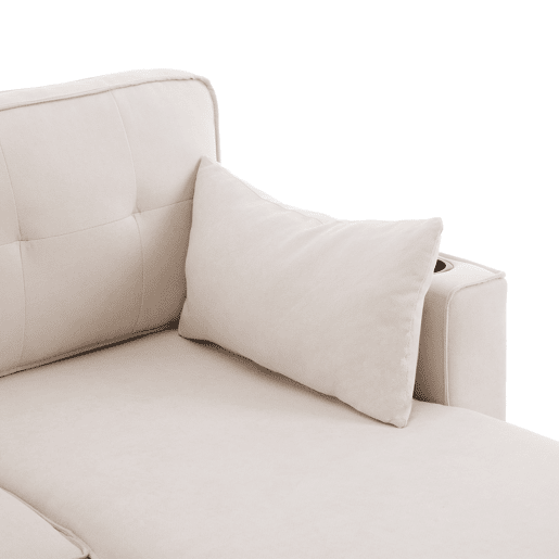 Sofá Cama reversível conversível 3 lugares,bege