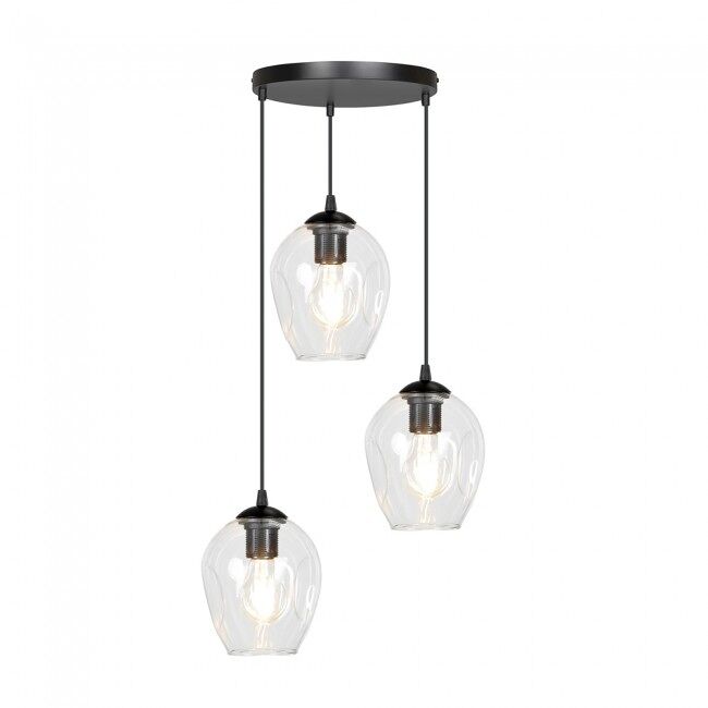 Lámpara colgante domos transparente 3 luces marca wonderlamp