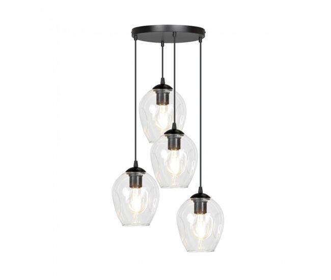 Lámpara colgante domos transparente 4 luces marca wonderlamp
