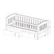Cama individual infantil 96x208 Cama individual infantil 96x208 Blanco