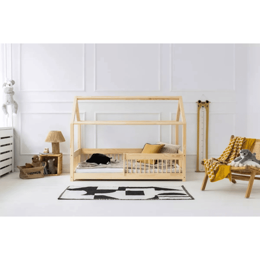 Cama infantil cabine de madeira Montessori Mila 80x140cm 70x140cm