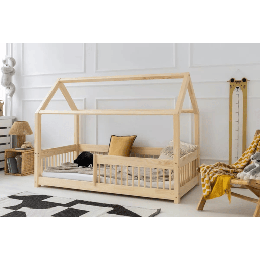 Cama infantil cabine de madeira Montessori Mila 80x140cm 70x140cm