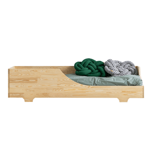 Cama 90x200 com estrado de ripas Tonio Bois Cama 90x200 com estrado de ripas Tonio Bois