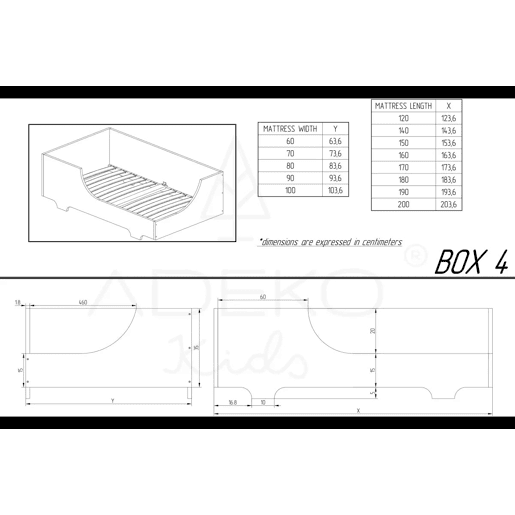 Cama 90x200 com estrado de ripas Tonio Bois Cama 90x200 com estrado de ripas Tonio Bois