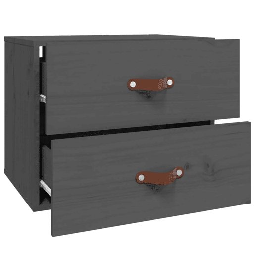 vidaXL Mesa de cabeceira de parede 50x36x40 cm cinzento vidaXL Mesa de cabeceira de parede 50x36x40 cm cinzento