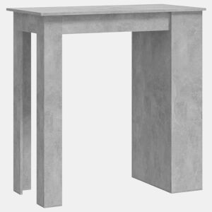 vidaXL Mesa de bar com prateleira 102x50x103,5 cm cinza cimento