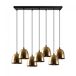 Lámpara colgante Asney 18 Vintage (7 luces) Metal Retro Lámpara colgante Asney 18 Vintage (7 luces) Metal Retro Dorado