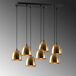 Lámpara colgante Asney 18 Vintage (7 luces) Metal Retro Lámpara colgante Asney 18 Vintage (7 luces) Metal Retro Dorado