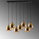 Lámpara colgante Asney 18 Vintage (7 luces) Metal Retro Lámpara colgante Asney 18 Vintage (7 luces) Metal Retro Dorado