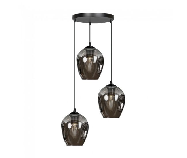 Lámpara colgante domos grafito 3 luces marca wonderlamp