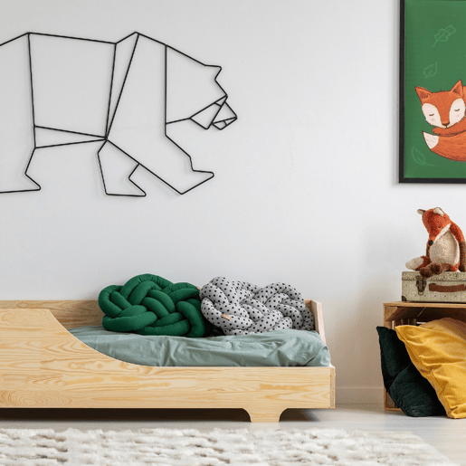 Cama 70x140 com estrado de ripas Tonio Bois
