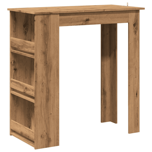 vidaXL Mesa de bar com prateleira 102x50x103,5 cm carvalho artisiano vidaXL Mesa de bar com prateleira 102x50x103,5 cm carvalho artisiano