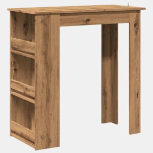 vidaXL Mesa de bar com prateleira 102x50x103,5 cm carvalho artisiano