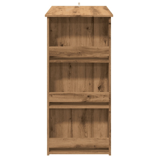 vidaXL Mesa de bar com prateleira 102x50x103,5 cm carvalho artisiano vidaXL Mesa de bar com prateleira 102x50x103,5 cm carvalho artisiano