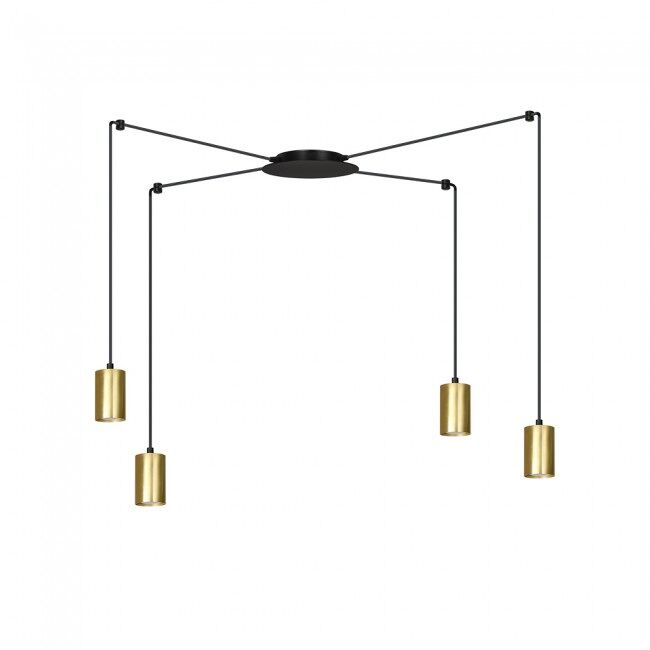 Lámpara colgante finder oro 4 luces marca wonderlamp